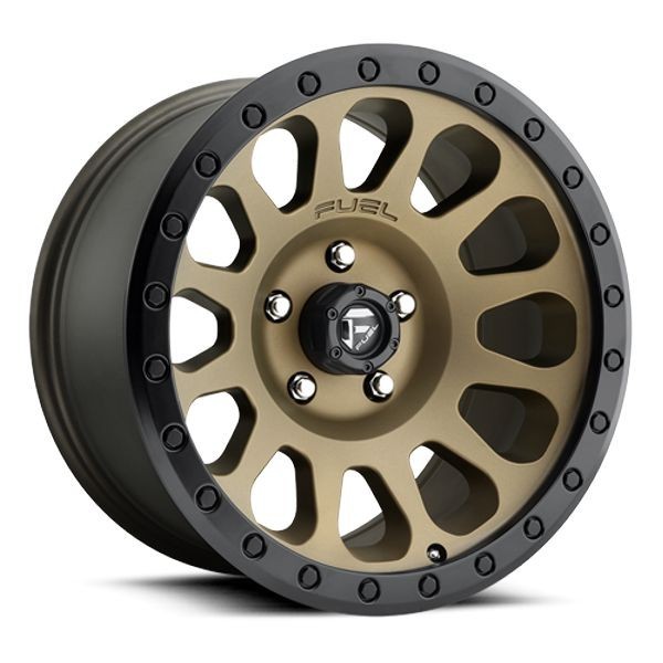 Fuel Offroad Wheels Vector D600 Bronze w/ Matte Black Lip 17x8.5 7mm Offset 6x139.7 (6x5.5)
