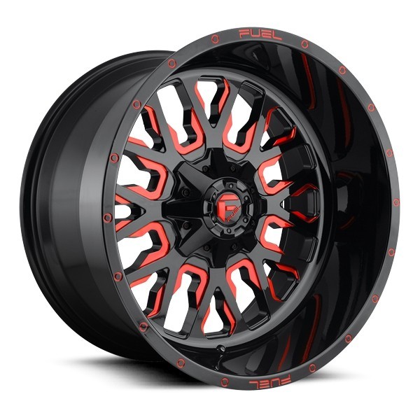 Fuel Offroad Wheels Stroke D612 Gloss Black Red Tinted Clear 22x12 -44mm Offset 6x135,6x139.7 (6x5.5)