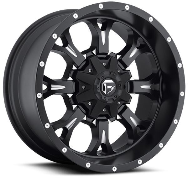 Fuel Offroad Wheels Krank D517 Matte Black Milled Accents 17x9 1mm Offset 6x135,6x139.7 (6x5.5)
