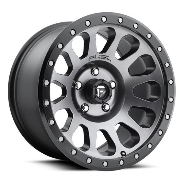 Fuel Offroad Wheels Vector D601 Matte Gunmetal w/ Matte Black Lip 17x8.5 7mm Offset 6x139.7 (6x5.5)