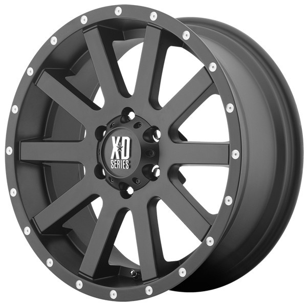 XD Series Wheels Heist XD818 Satin Black 20x10 -24mm Offset 5x127 (5x5)