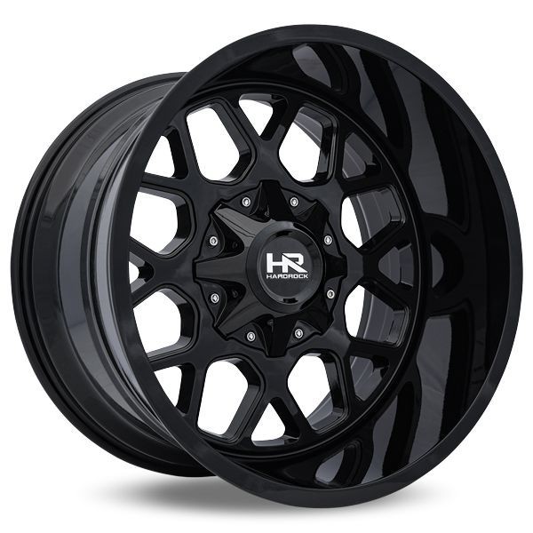 Hardrock Offroad Wheels H705 Gloss Black 20x12 -44mm Offset 5x127 (5x5),5x139.7 (5x5.5)
