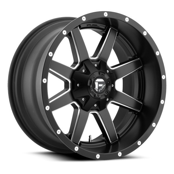 Fuel Offroad Wheels Maverick D538 Matte Black Milled 22x12 -45mm Offset 6x135,6x139.7 (6x5.5)