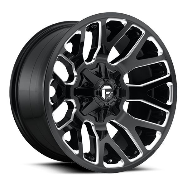 20x9 Gloss Black Milled Wheel Fuel Offroad Warrior Ford F150,Silverado ...