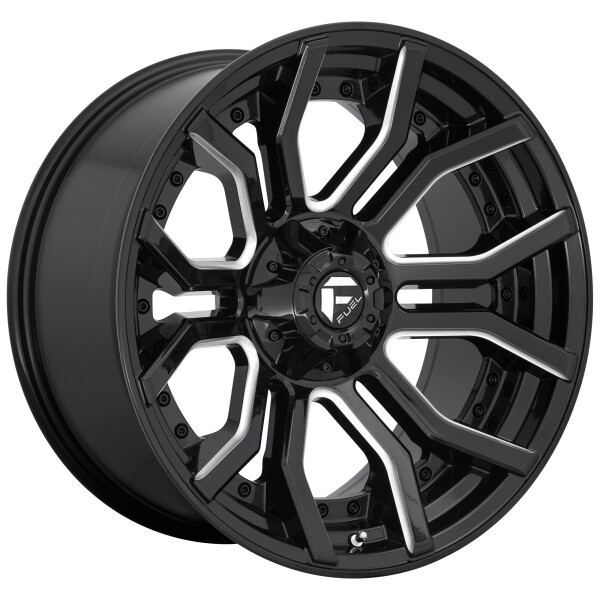 Fuel Offroad Wheels Rage D711 Gloss Black Milled 20x9 1mm Offset 6x135,6x139.7 (6x5.5)