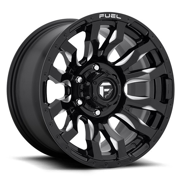 Fuel Offroad Wheels Blitz D673 Gloss Black w/ Milled Accents 17x9 1mm Offset 6x135
