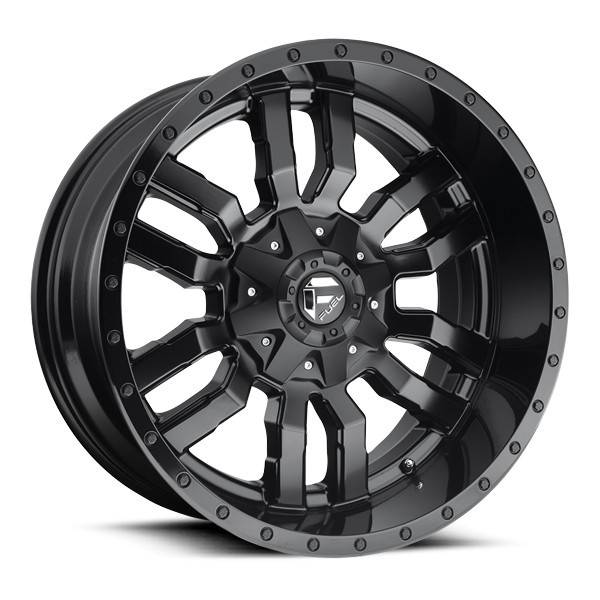 Fuel Offroad Wheels Sledge D596 Matte Black Gloss Black Lip 18x8 35mm Offset 5x110,5x127 (5x5)