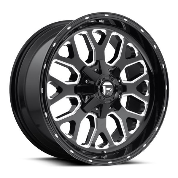 Fuel Offroad Wheels Titan D588 Gloss Black Milled 20x9 1mm Offset 6x135,6x139.7 (6x5.5)