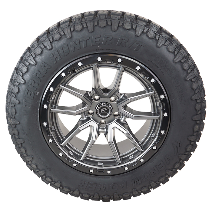 17x9 Fuel Offroad D680 35x12.50R17 Venom Power Tires Terra Hunter R/T Plus Wheel and Tire Package