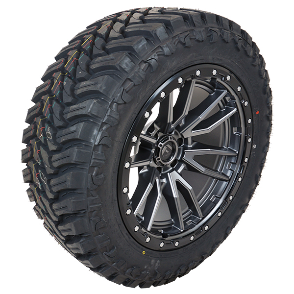 20x10 Fuel Offroad D680 Gray 33x12.50R20 Atturo Tires Trail Blade MT Wheel and Tire Package