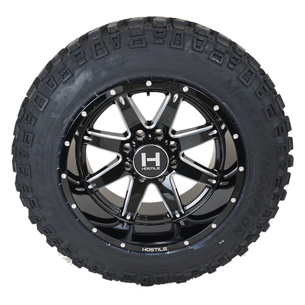 Hostile H109 Alpha Gloss Black Milled Mickey Thompson MTZP3