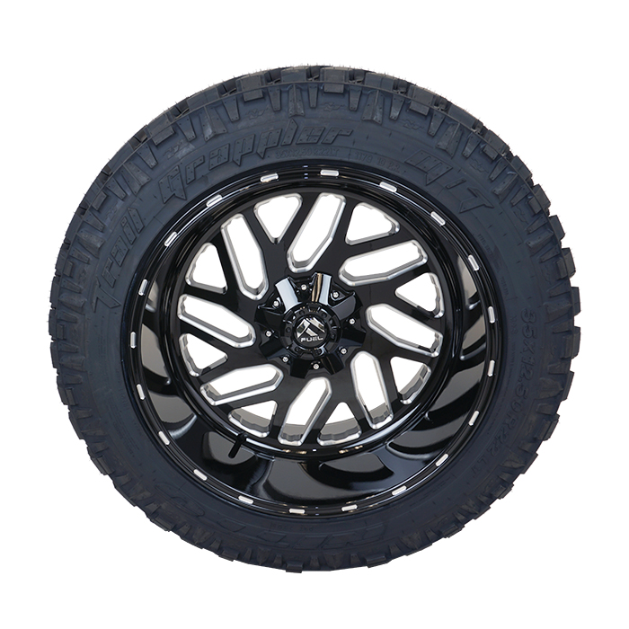 Fuel D581 Triton Gloss Black Milled Nitto Trail Grappler