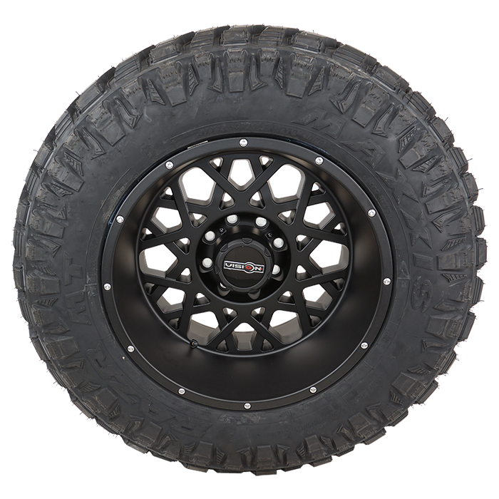 Vision 412 Rocker Satin Black Maxxis RAZR M/T