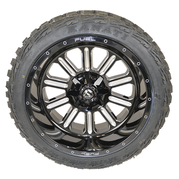 Fuel D620 Hardline Gloss Black Milled Kanati Mud Hog MT