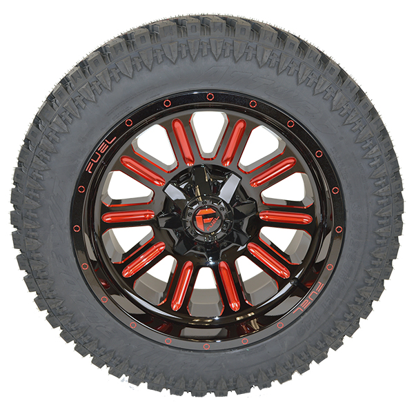 Fuel D621 Hardline Gloss Black Red Accents Atturo Trail Blade XT