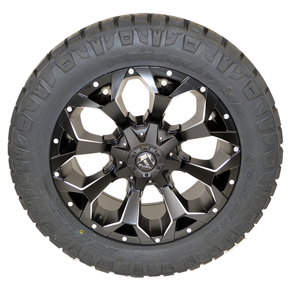 Fuel D546 Assault Matte Black Milled Nitto Ridge Grappler