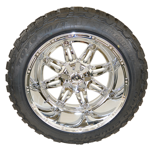 Fuel D530 Hostage Chrome Toyo M/T