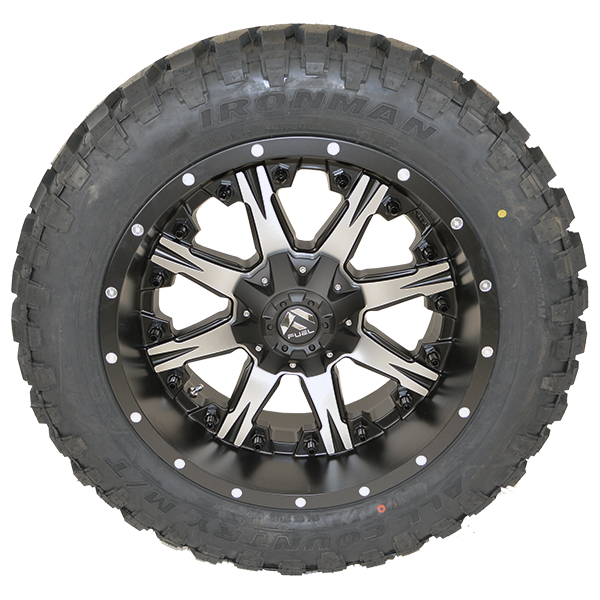 Fuel D541 Nutz Matte Black Machined Ironman M/T