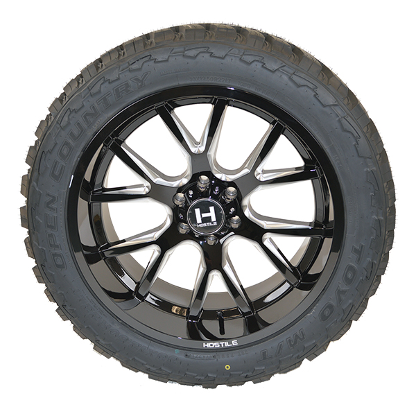 Hostile H113 Rage Gloss Black Milled Toyo M/T