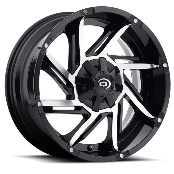 Vision Wheels Prowler 422 Gloss Black Machined Face 20x9 -12mm Offset 6x135