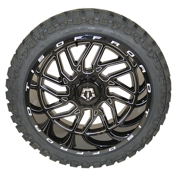 TIS 544BM Gloss Black Milled Atturo Trail Blade M/T