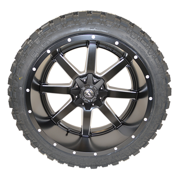 Fuel D538 Maverick Matte Black Milled Fury Country Hunter M/T