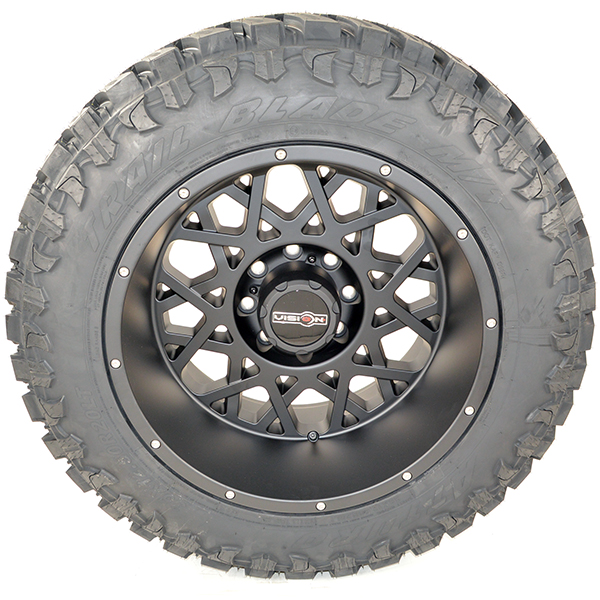 Vision 412 Rocker Satin Black Atturo Trail Blade M/T