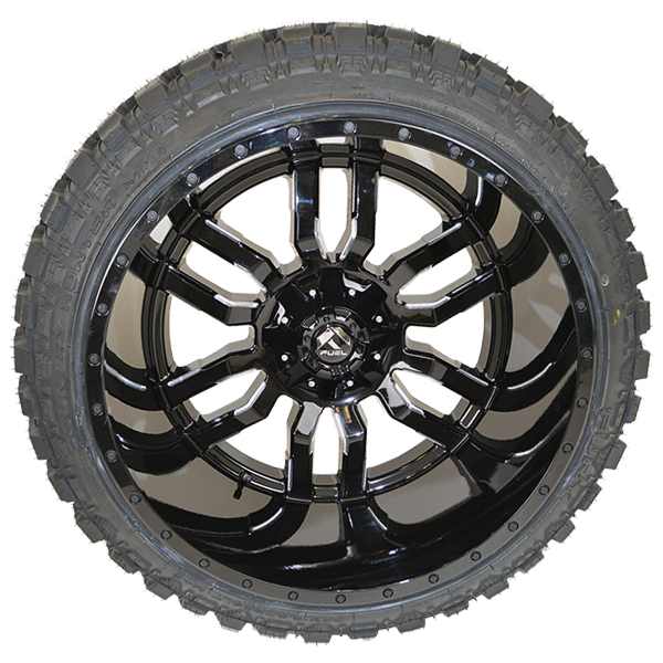 Fuel D595 Sledge Gloss Black Milled Fury Country Hunter MT