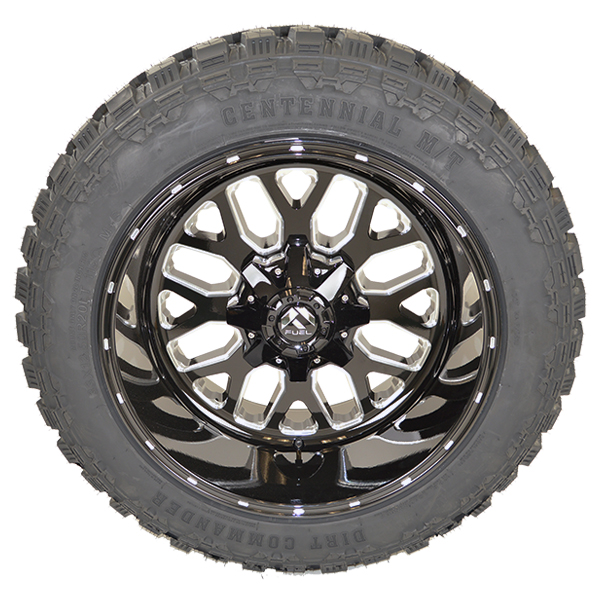Fuel D588 Titan Gloss Black Milled Dirt Commander M/T
