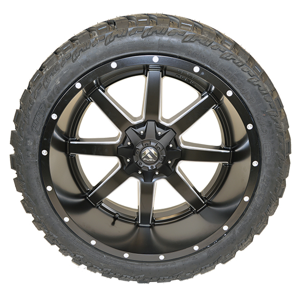 Fuel D538 Maverick Matte Black Milled AMP Terrain Attack M/T A