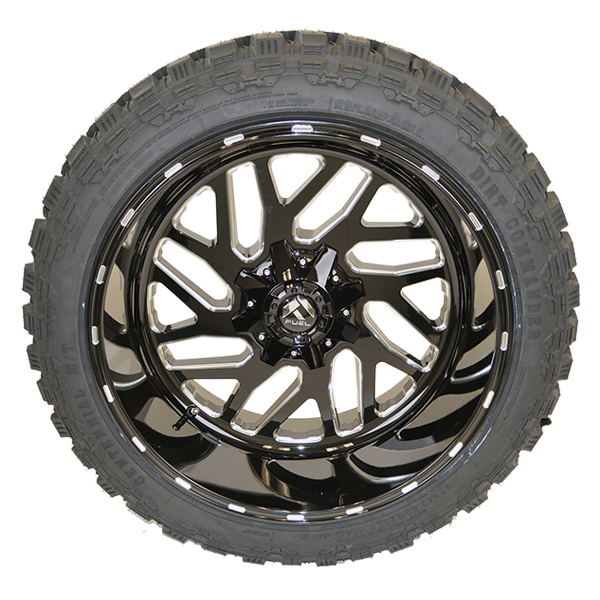 Fuel D581 Triton Gloss Black Milled Dirt Commander M/T