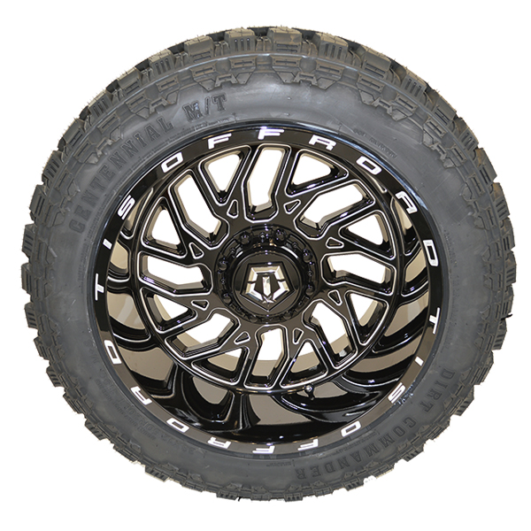 TIS 544BM Gloss Black Milled Dirt Commander M/T