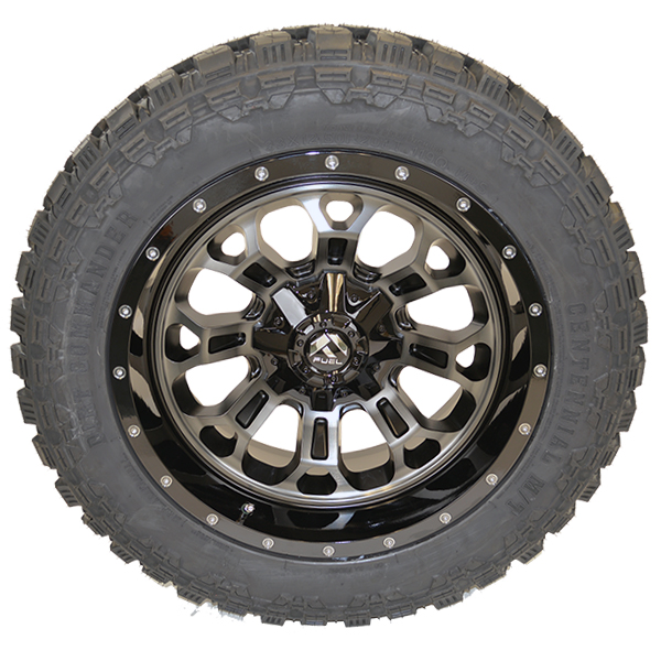 Fuel D561 Crush Gloss Black Double Dark Tint Dirt Commander M/T