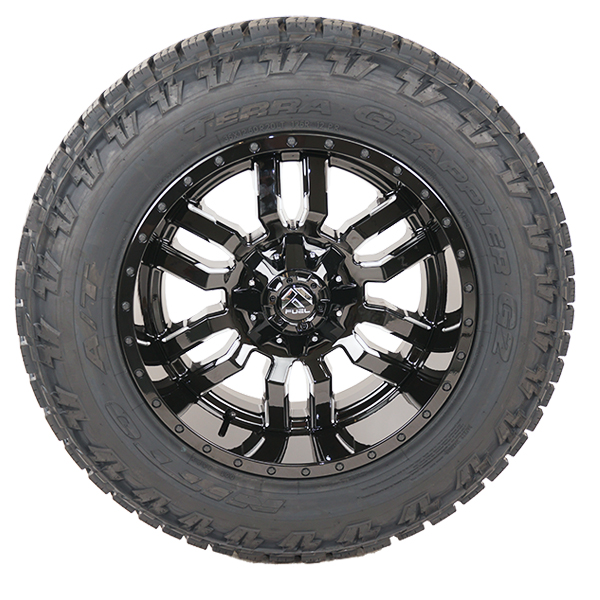 Fuel D595 Sledge Gloss Black Milled Nitto Terra Grappler G2