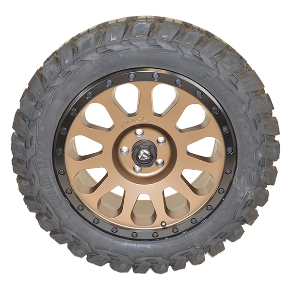 Fuel D600 Vector Bronze Matte Black Lip Gladiator Xcomp M/T