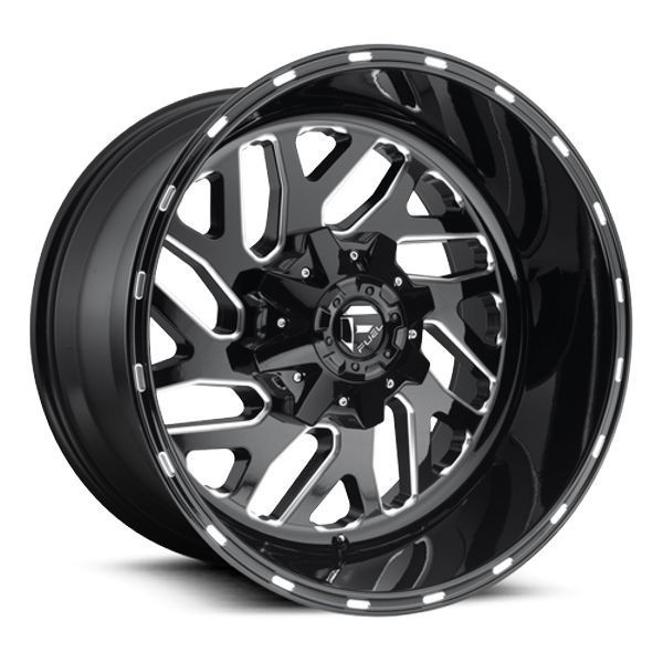 Fuel Offroad Wheels Triton D581 Gloss Black Milled 24x12 -44mm Offset 5x127 (5x5),5x139.7 (5x5.5)