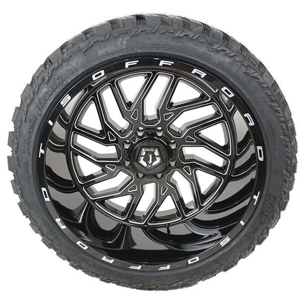 TIS 544BM Gloss Black Milled AMP Terrain Attack M/T