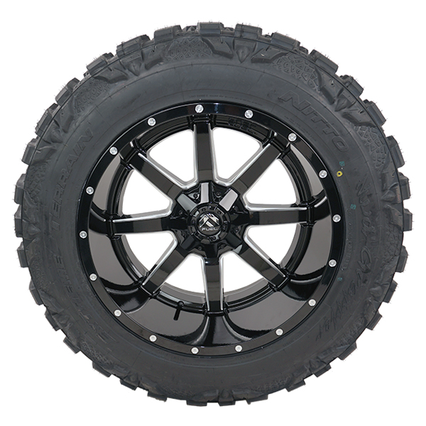 Fuel D610 Maverick Gloss Black Milled Nitto Mud Grappler