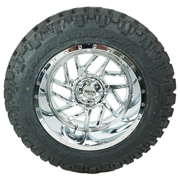 Moto Metal MO985 Breakout Chrome Nitto Trail Grappler