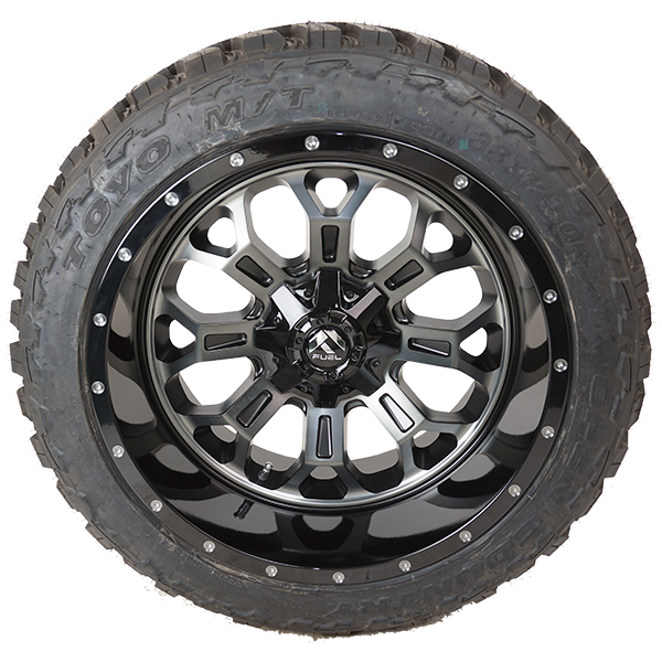 Fuel D561 Crush Gloss Black Double Dark Tint Toyo Open Country M/T