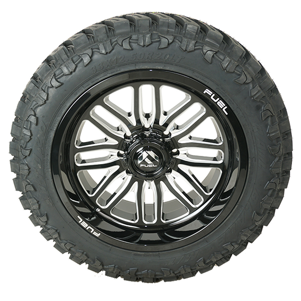 Fuel D662 Ignite Gloss Black Milled Atturo Trail Blade M/T