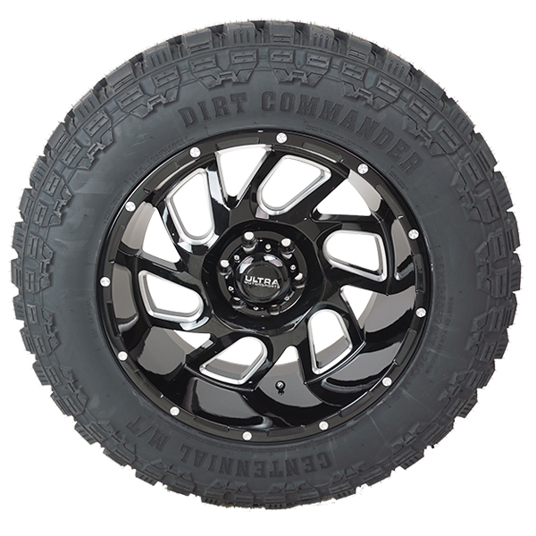 Ultra 221 Carnage Gloss Black Milled Dirt Commander M/T