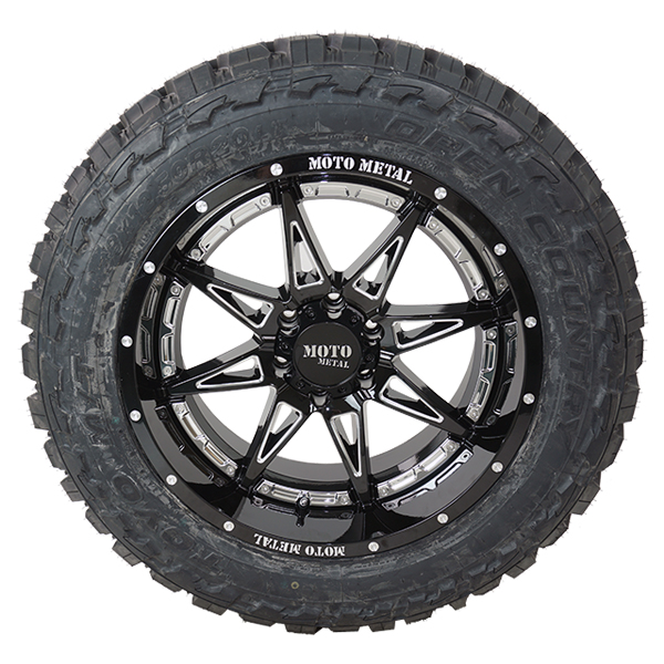 Moto Metal MO993 Gloss Black Milled Toyo Open Country M/T