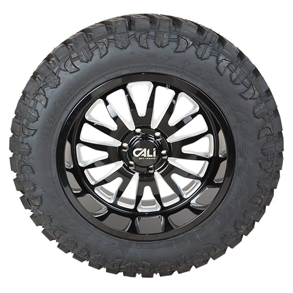Cali Offroad Summit 9110 Gloss Black Milled Atturo Trail Blade M/T