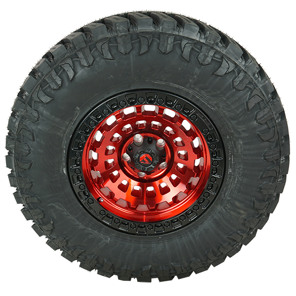 Fuel D632 Zephyr Red Candy Matte Black Atturo Trail Blade M/T