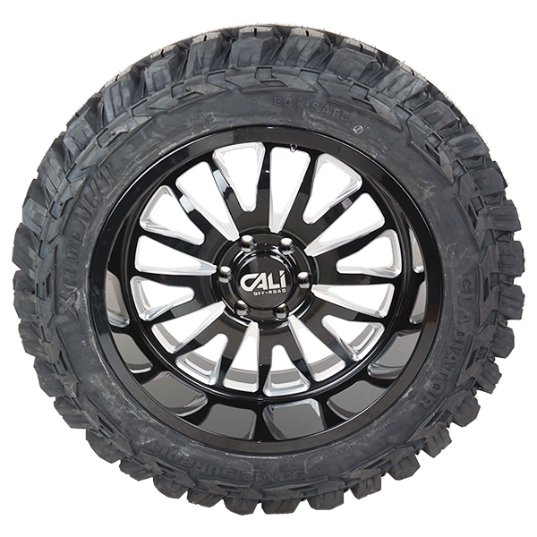 Cali Offroad Summit 9110 Gloss Black Milled Gladiator Xcomp M/T