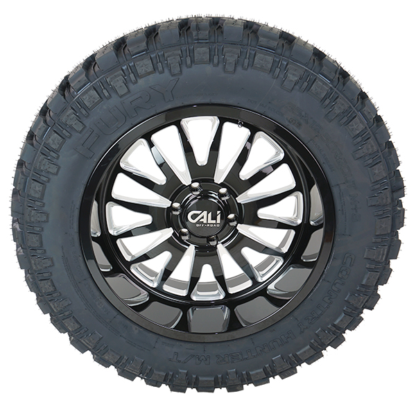 Cali Offroad Summit 9110 Gloss Black Milled Fury Country Hunter MT