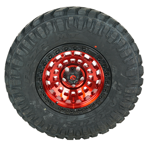 Fuel D632 Zephyr Red Candy Matte Black Maxxis Razr M/T