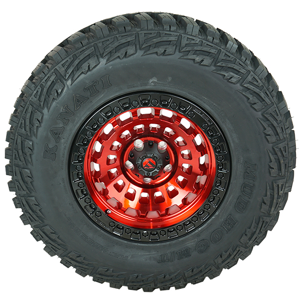 Fuel D632 Zephyr Red Candy Matte Black Kanati Mud Hog M/T