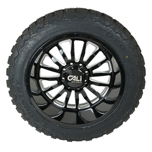 Cali Offroad Summit 9110 Gloss Black Milled Toyo Open Country M/T